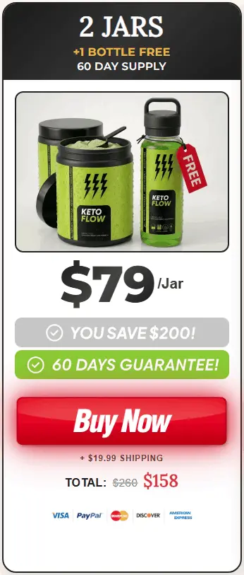Buy KetoFlow 2 jars starter pack - drinkable keto BHB powder formula order online