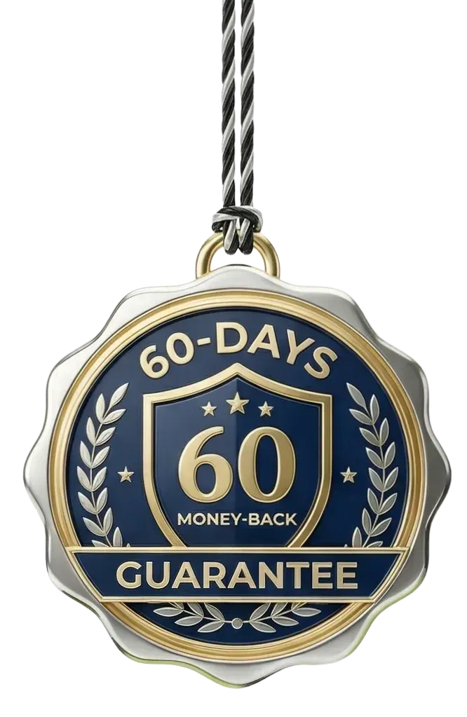 KetoFlow 60-day money back guarantee seal - risk free keto supplement purchase with full refund policy